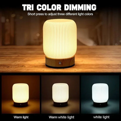 Touch Night Light 3 Colour Rechargeable Bedroom Table Lamp