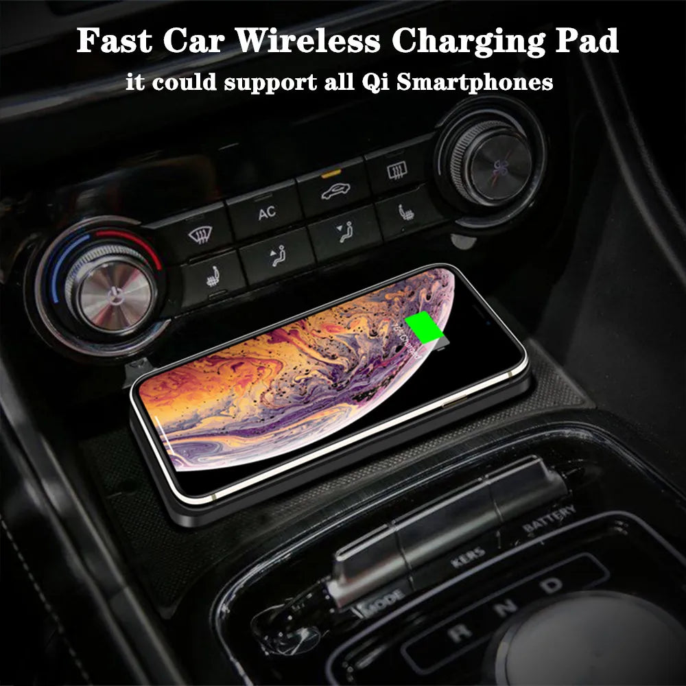 15W Car Wireless Charger Pad with Cooling Fan