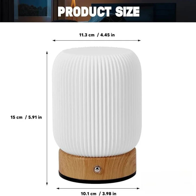 Touch Night Light 3 Colour Rechargeable Bedroom Table Lamp