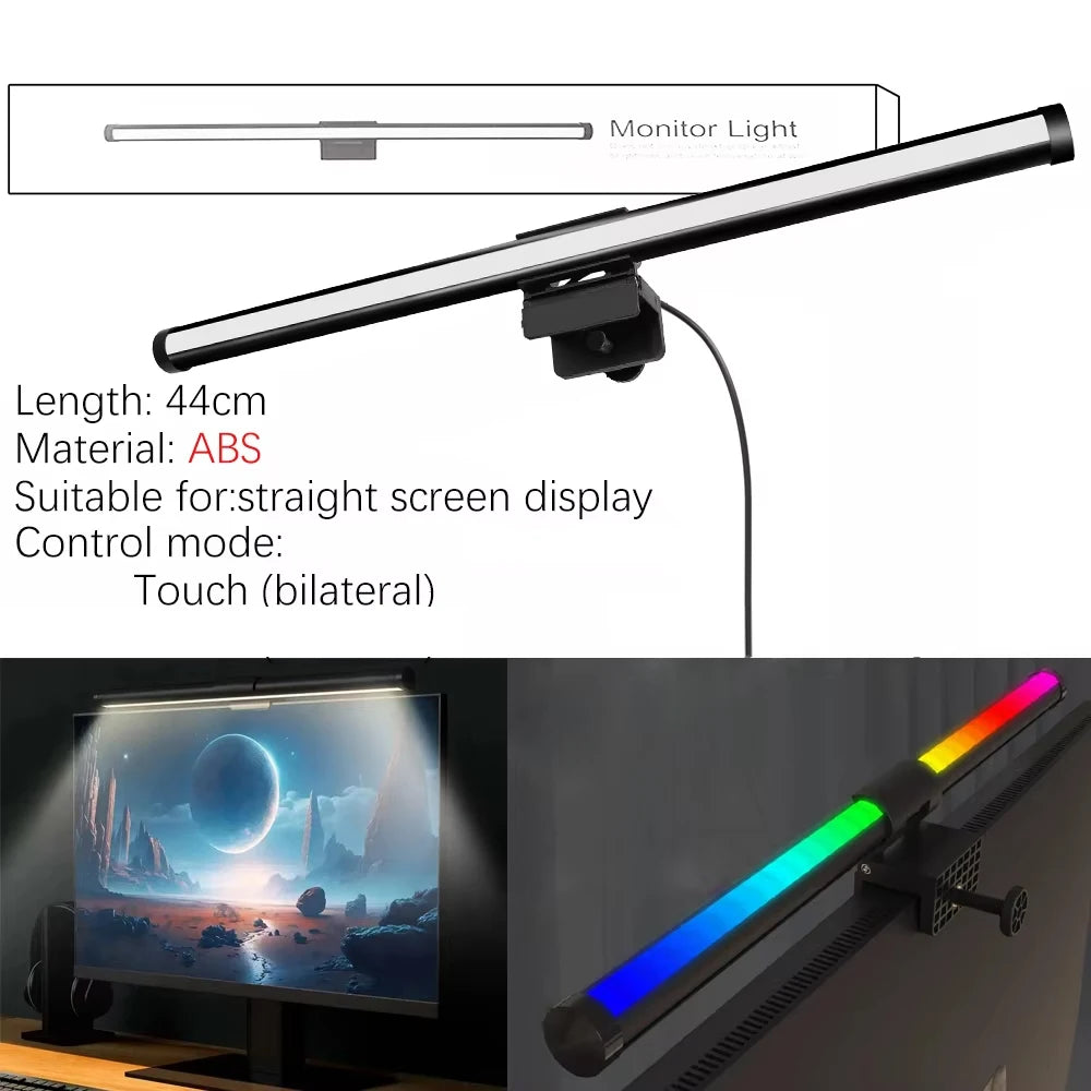 LED Monitor Light Bar 18-60cm Dimmable RGB Screen Hanging