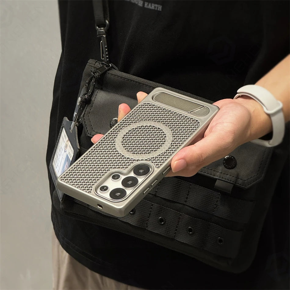 MagSafe Honeycomb Mesh Samsung Case Cooling Hard