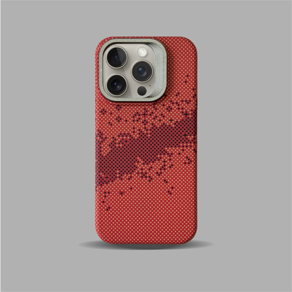 Carbon Fibre MagSafe iPhone Case Metal Lens Holder