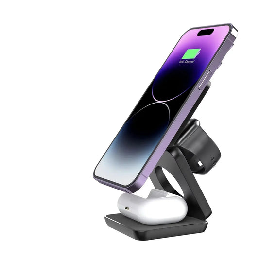 3-in-1 Foldable MagSafe Wireless Charger for iPhone Apple Watch AirPods