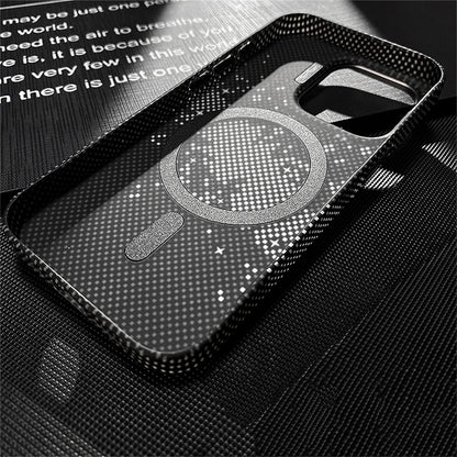 Carbon Fibre MagSafe iPhone Case Metal Lens Holder