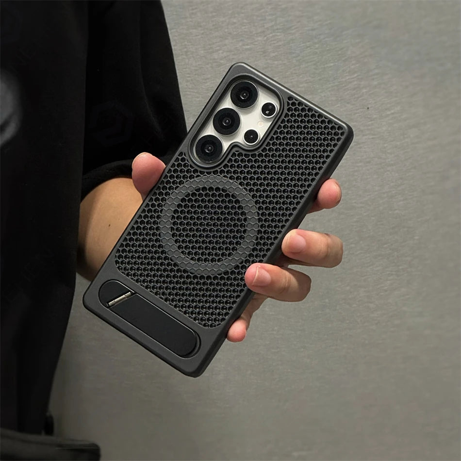 MagSafe Honeycomb Mesh Samsung Case Cooling Hard