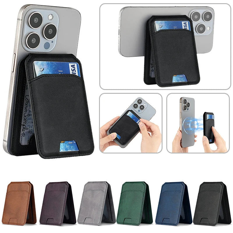 MagSafe Leather Card Wallet | Magnetic iPhone Holder