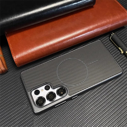Luxury Carbon Fibre Samsung Galaxy Magnetic Case