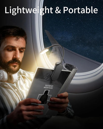 Rechargeable Book Reading Light - 3 Colour Eye-Caring Lamp