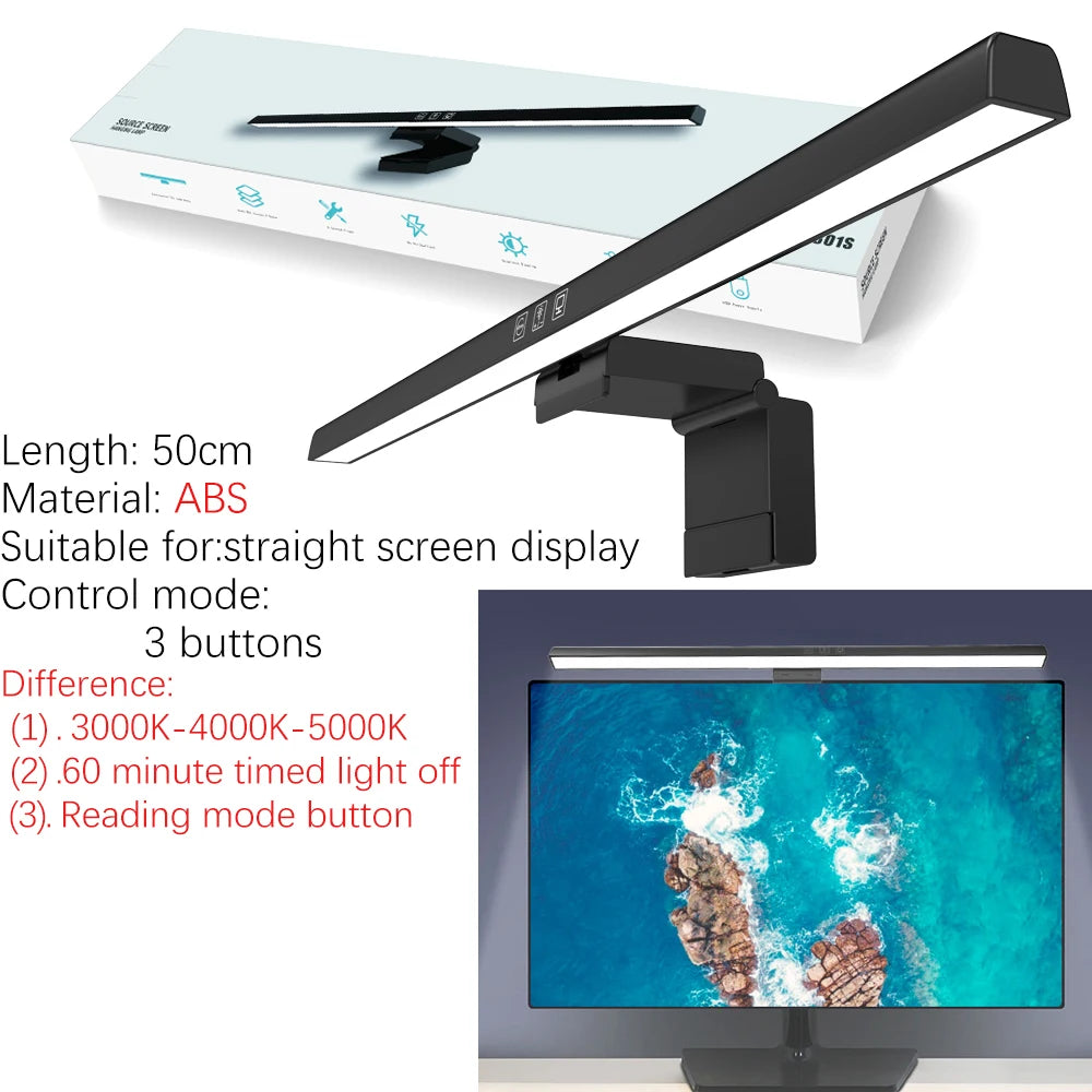 LED Monitor Light Bar 18-60cm Dimmable RGB Screen Hanging