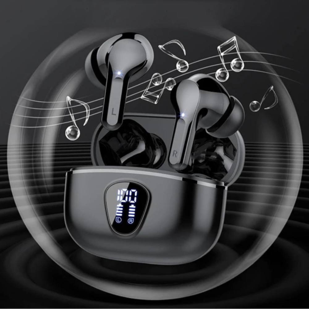 ProX TWS Bluetooth 5.4 Earphones, 60H ANC, IP7, LED