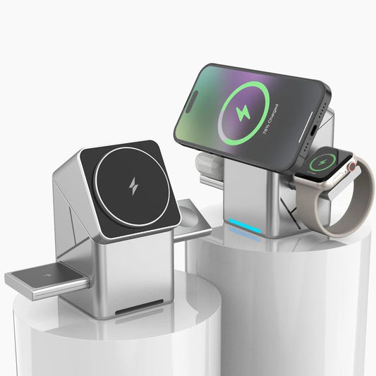Qi2 3-in-1 Magnetic Wireless Charger for iPhone Apple Watch AirPods