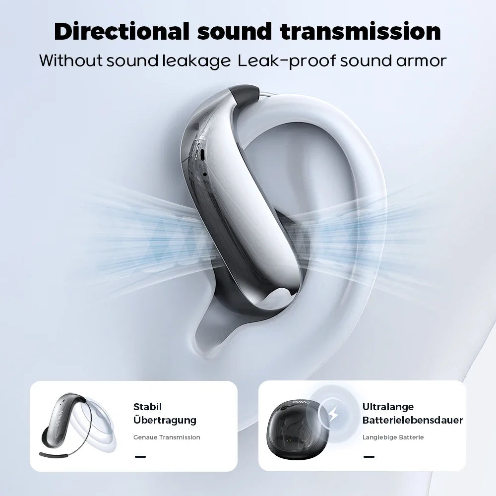 MS210 Open-Ear OWS Earphones | AI Translation, Glasses Friendly