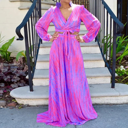 Aurora Tie-Dye Skirt Suit | Euro-American Autumn Style