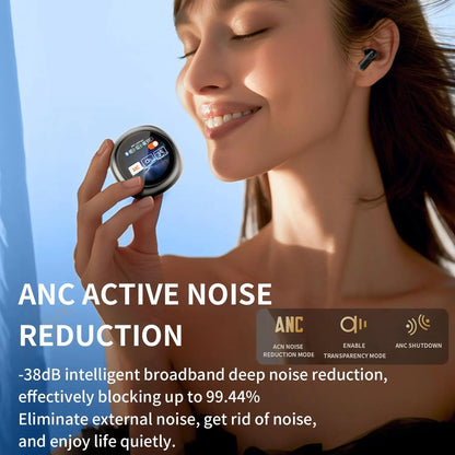 Touch Screen ANC Wireless Earbuds | Bluetooth 5.4, HiFi Sound
