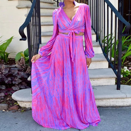 Aurora Tie-Dye Skirt Suit | Euro-American Autumn Style
