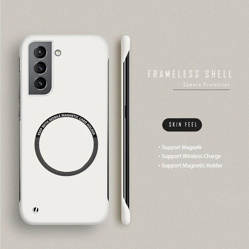Slim Frameless Samsung MagSafe Matte Phone Case