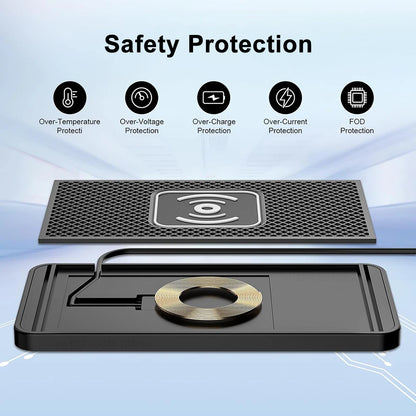 15W Car Wireless Charger Pad with Cooling Fan
