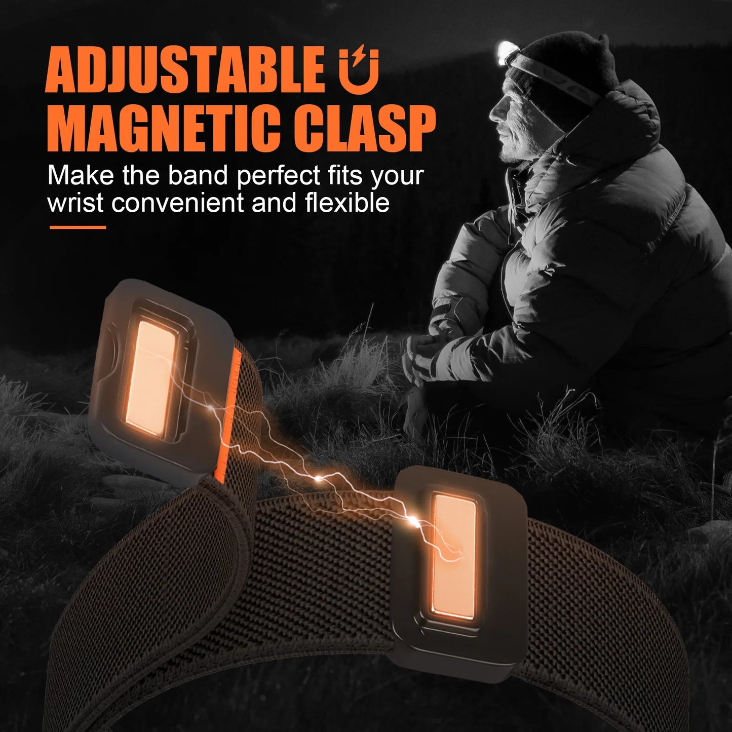 Magnetic Nylon Strap for Apple Watch | Adjustable Loop