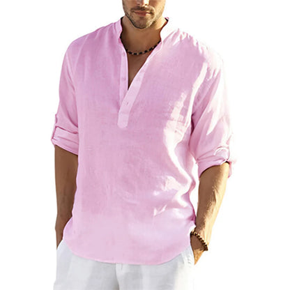 Men's Casual Cotton Linen Shirt 50kg/110kg