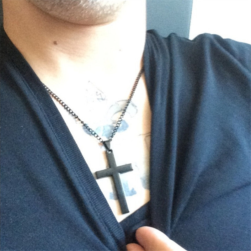 Cross Necklace Black, Gold, and Silver