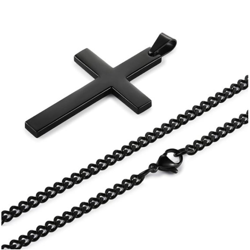 Cross Necklace Black, Gold, and Silver